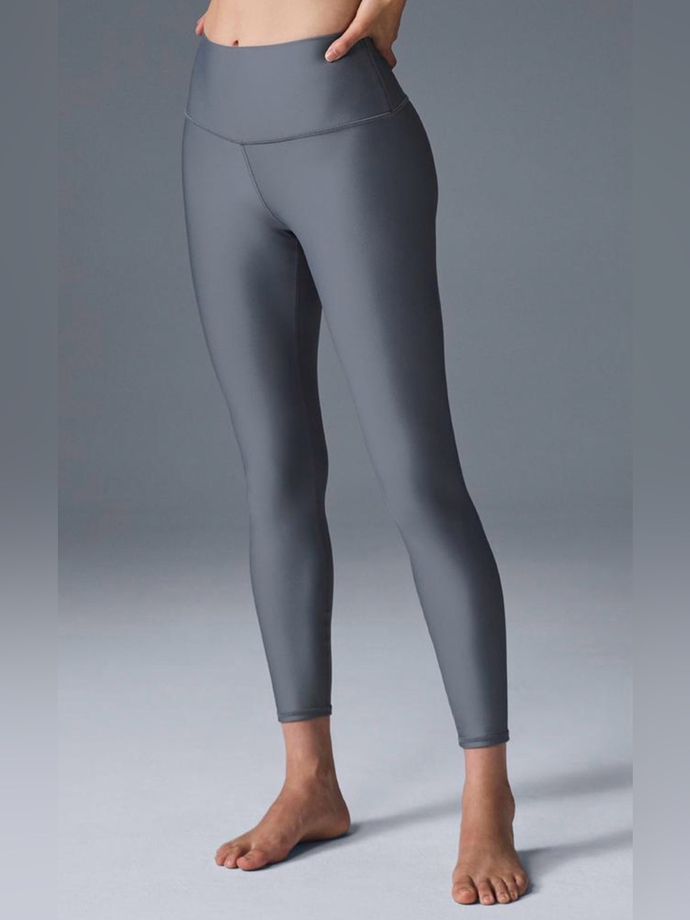 🆕Alo Yoga Airlift Legging Women's Steel Grey High-Waist 7/8 Size L🆕